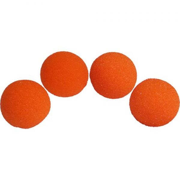 4 cm Regular Sponge Balls (Orange) Pack of 4 from Magic by Gosh