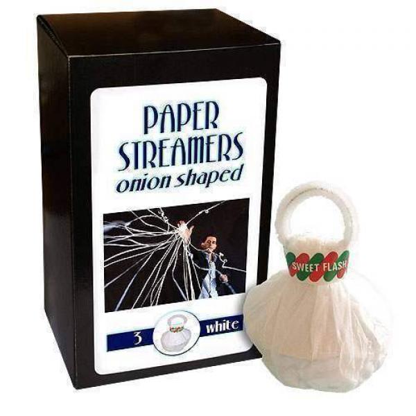 Paper streamers - 3 pieces - White