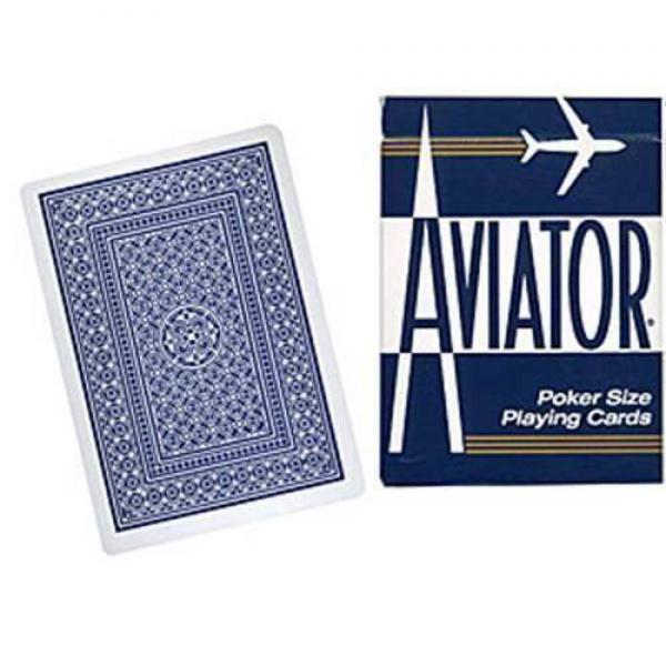 Cards Aviator Jumbo Index Poker Size- blue back
