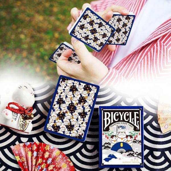 Bicycle Maneki Neko (BLUE) Playing Cards by Bocopo