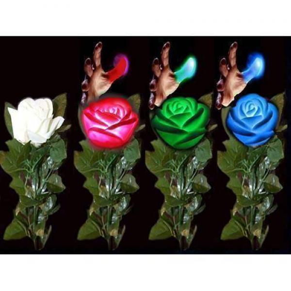 Color Changing Lighting Rose with Thumb Tip (3 Times) by Tora Magic