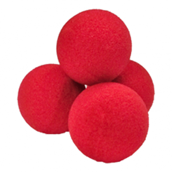 Soft sponge balls - Set of 4 balls 4.5 cm - Red