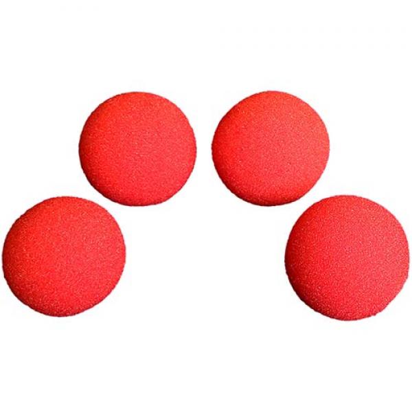 1.5 inch Super Soft Sponge Balls (Red) Pack of 4 from Magic by Gosh
