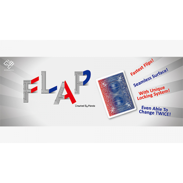 Modern Flap Card (Red Box Face to Blue Back Card to Court Card) by Hondo