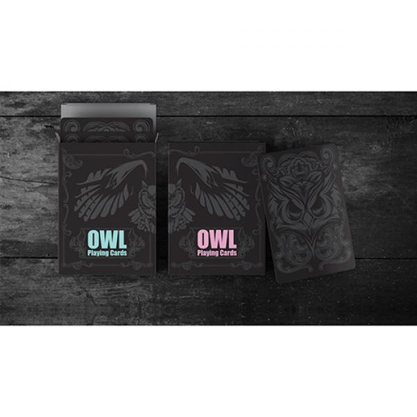 Owl (Black) Playing Cards