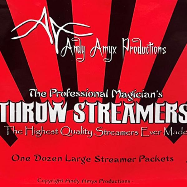 Throw Streamers RED by Andy Amyx ( 1dozen = 1 unit...