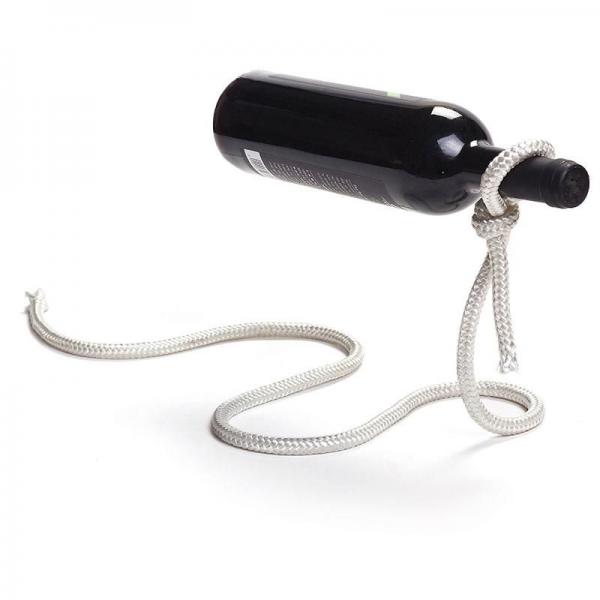Magic rope wine bottle holder