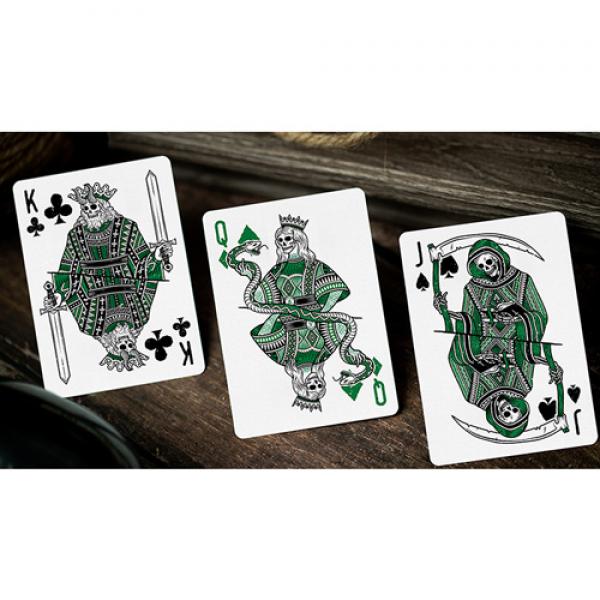 666 Green Playing Cards by Riffle Shuffle