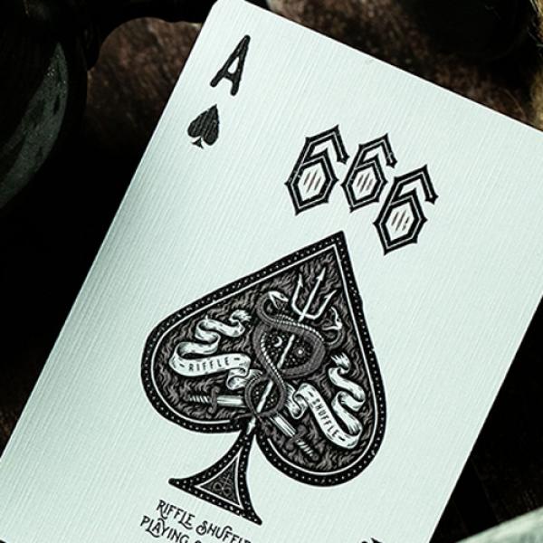 666 Dark Reserves (Silver Foil) Playing Cards by Riffle Shuffle